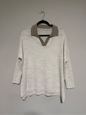 Mersea Catalina Polo Sweater One Size Driftwood/Sea Salt Neutral Classic Coastal